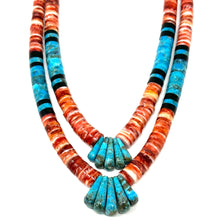 Load image into Gallery viewer, Red Spiny and Turquoise Necklace
