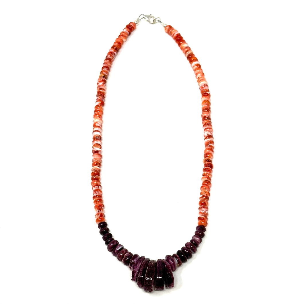 Purple and Red Spiny Necklace