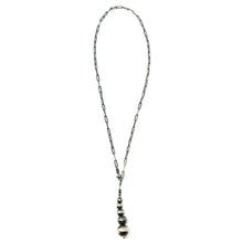 Load image into Gallery viewer, Paper Clip Chain and Navajo Pearl Lariat Necklace
