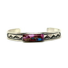 Load image into Gallery viewer, Kingman Pink Dahlia Turquoise Cuff
