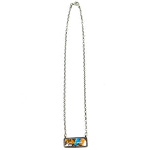 Load image into Gallery viewer, Orange Mojave Bar Necklace
