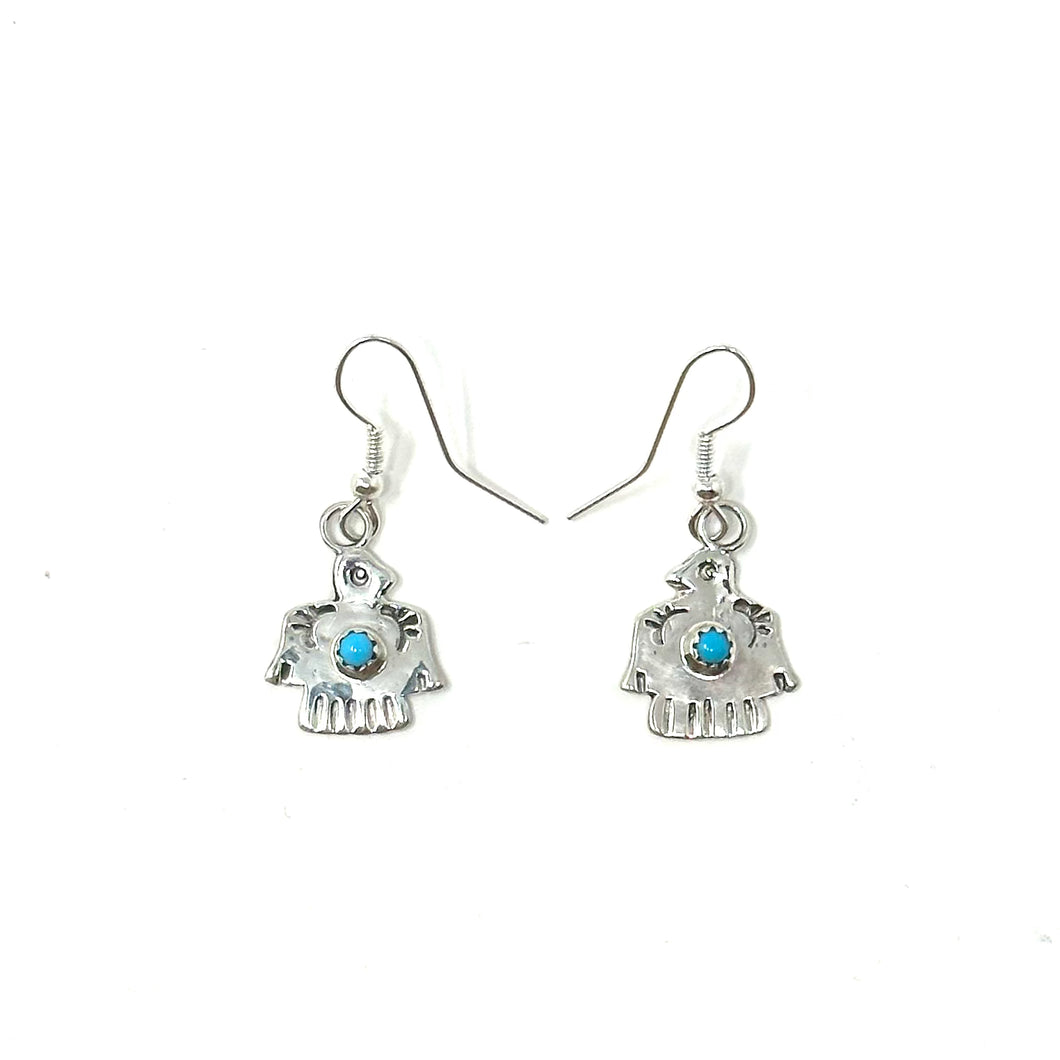 Thunderbird with Turquoise Stone Earrings