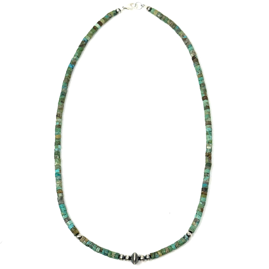 Turquoise Necklace with Navajo Pearls