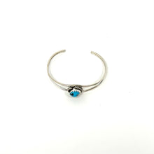 Load image into Gallery viewer, Turquoise Stone with Matrix Baby Cuff
