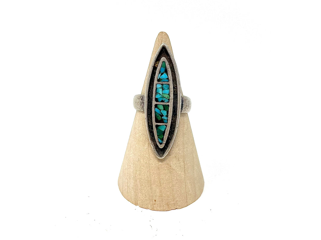 Vintage Inlay Turquoise Ring