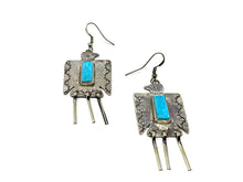Load image into Gallery viewer, Turquoise Dangle Thunderbird Earrings
