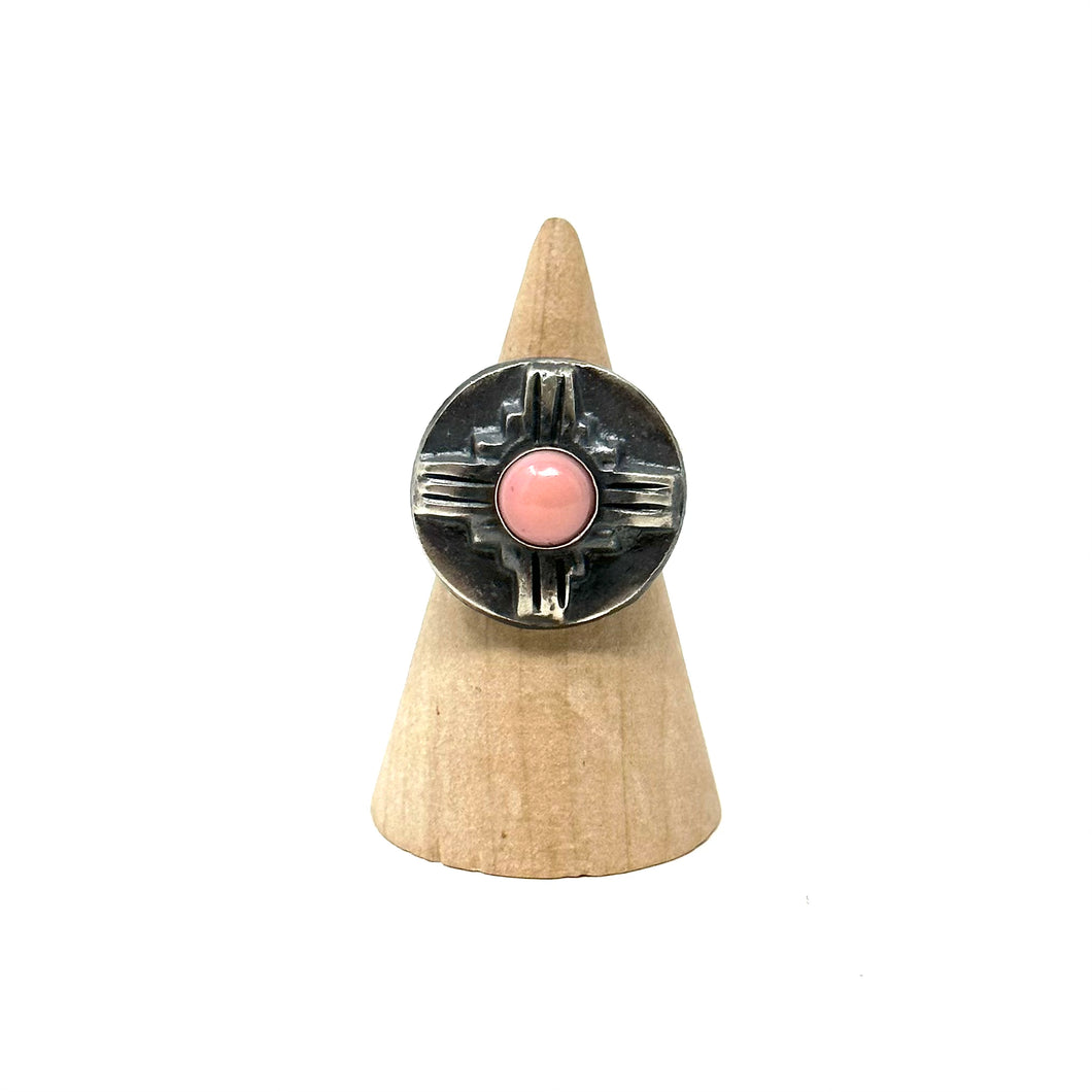 Pink Conch Zia Ring