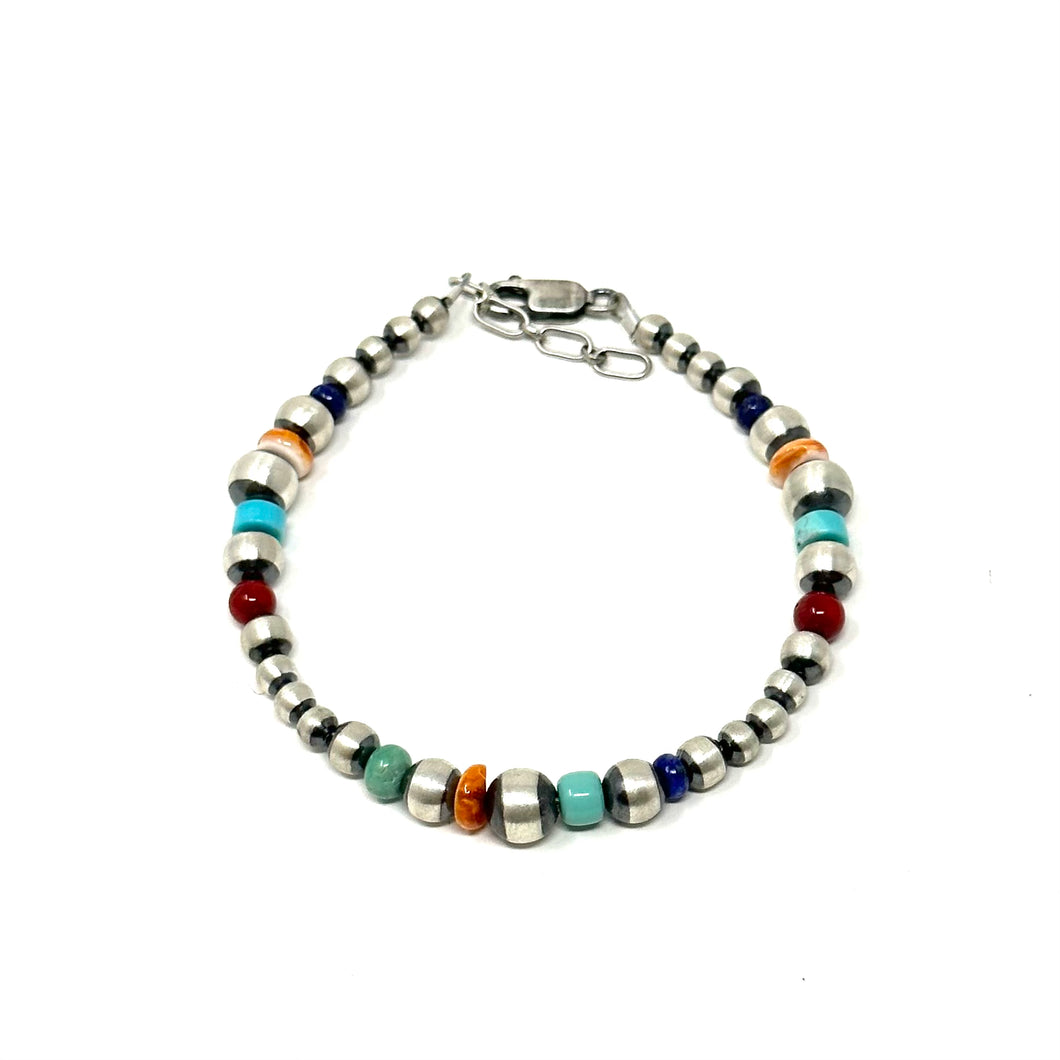 Multi Stone Navajo Pearl Bracelet
