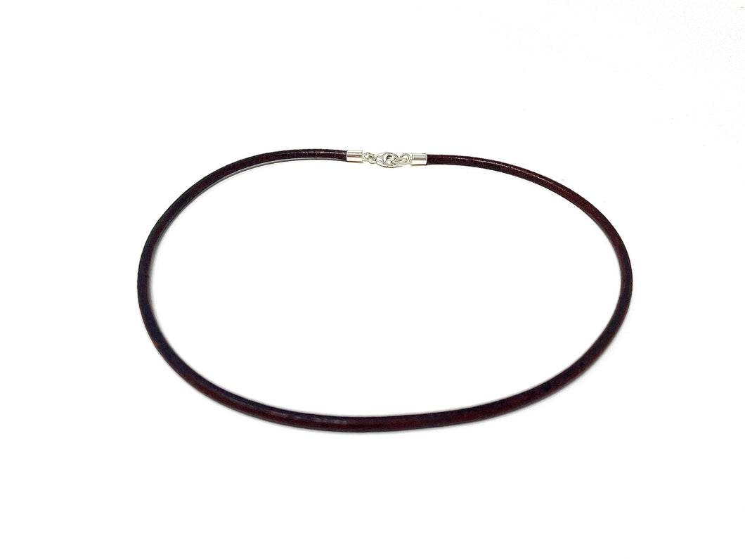 16” Brown Leather Necklace