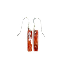 Load image into Gallery viewer, Red Spiny Dangle Earrings

