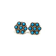 Load image into Gallery viewer, Turquoise Cluster Stud Earrings
