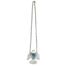 Load image into Gallery viewer, Eagle Chain Necklace with Turquoise Stone
