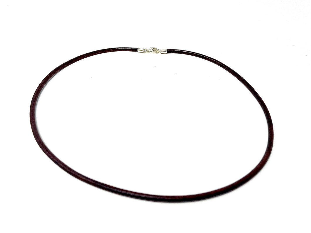 20” Brown Leather Necklace