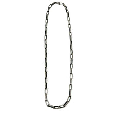 Load image into Gallery viewer, 26” Stamped Paper Clip Chain Necklace
