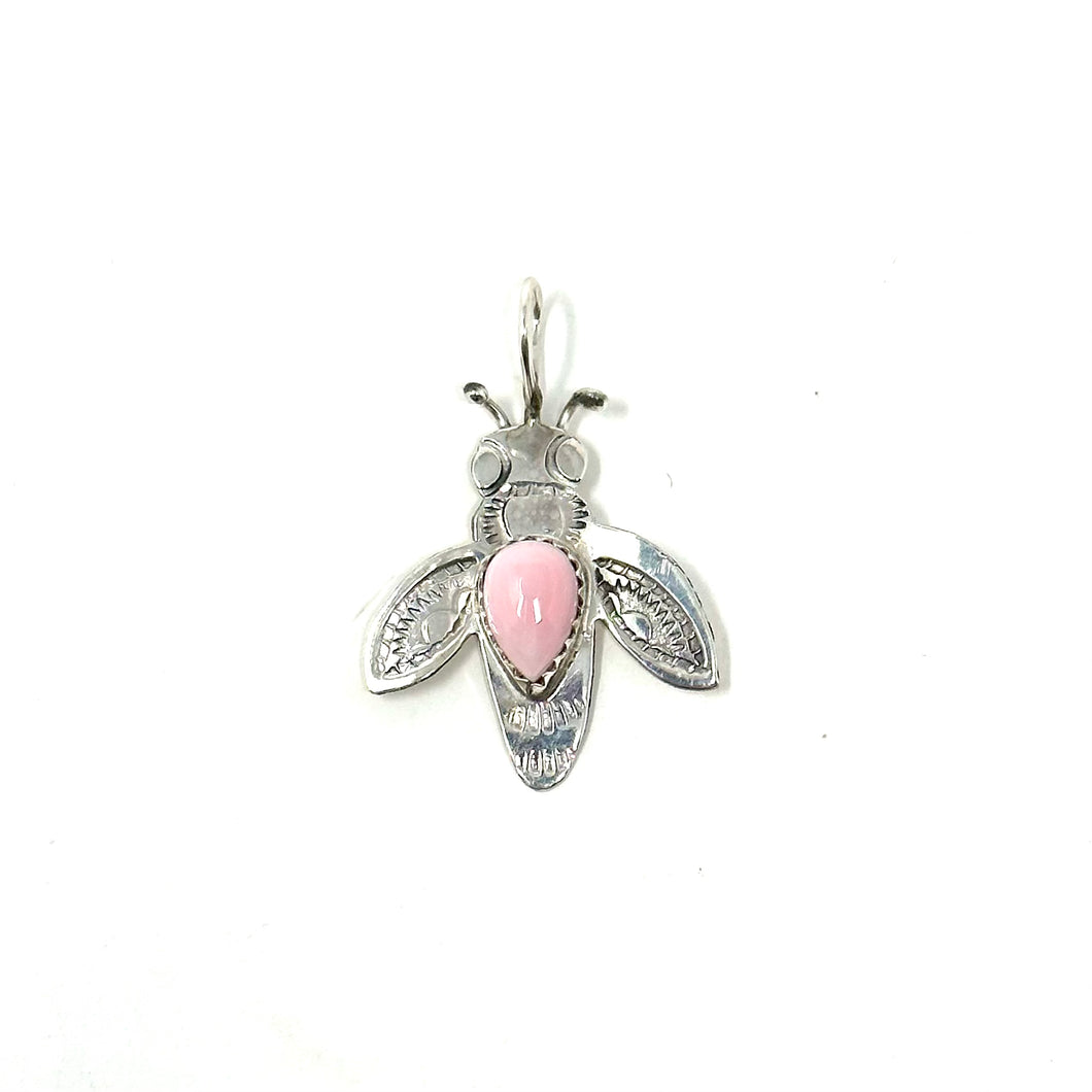 Pink Conch Bee Pendant