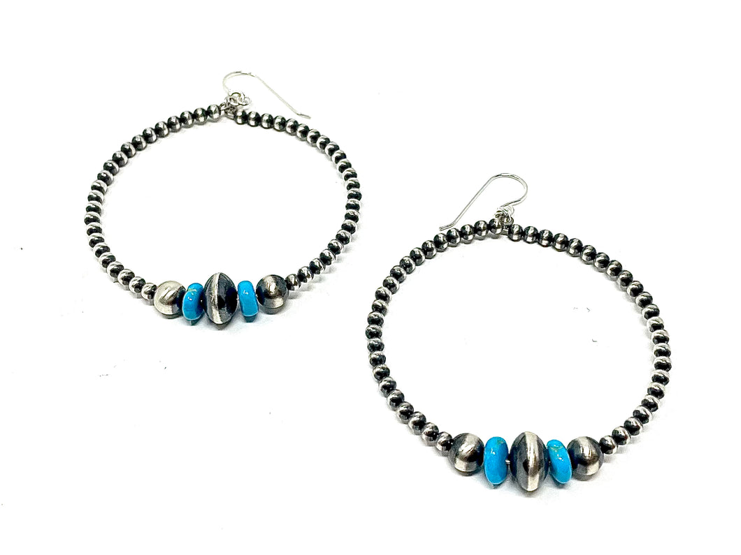 Multi Turquoise Navajo Pearl Earrings
