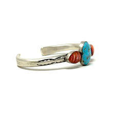 Load image into Gallery viewer, Red Spiny and Turquoise Cuff
