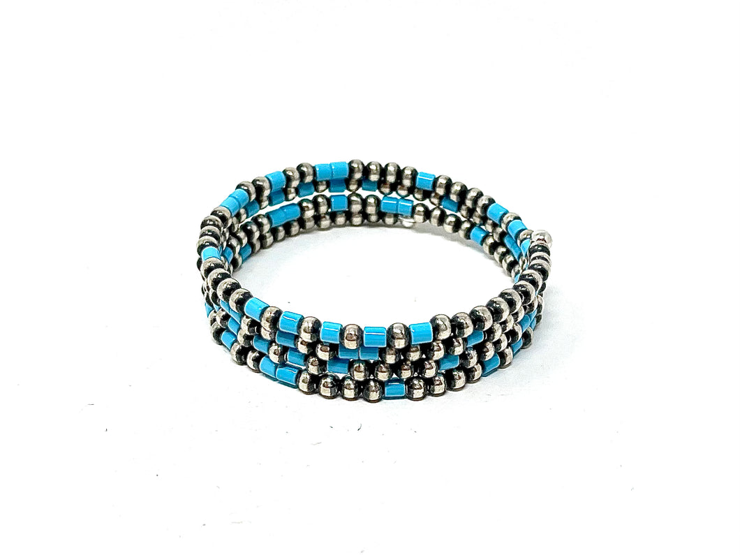 Stretchy Turquoise Navajo Bracelet