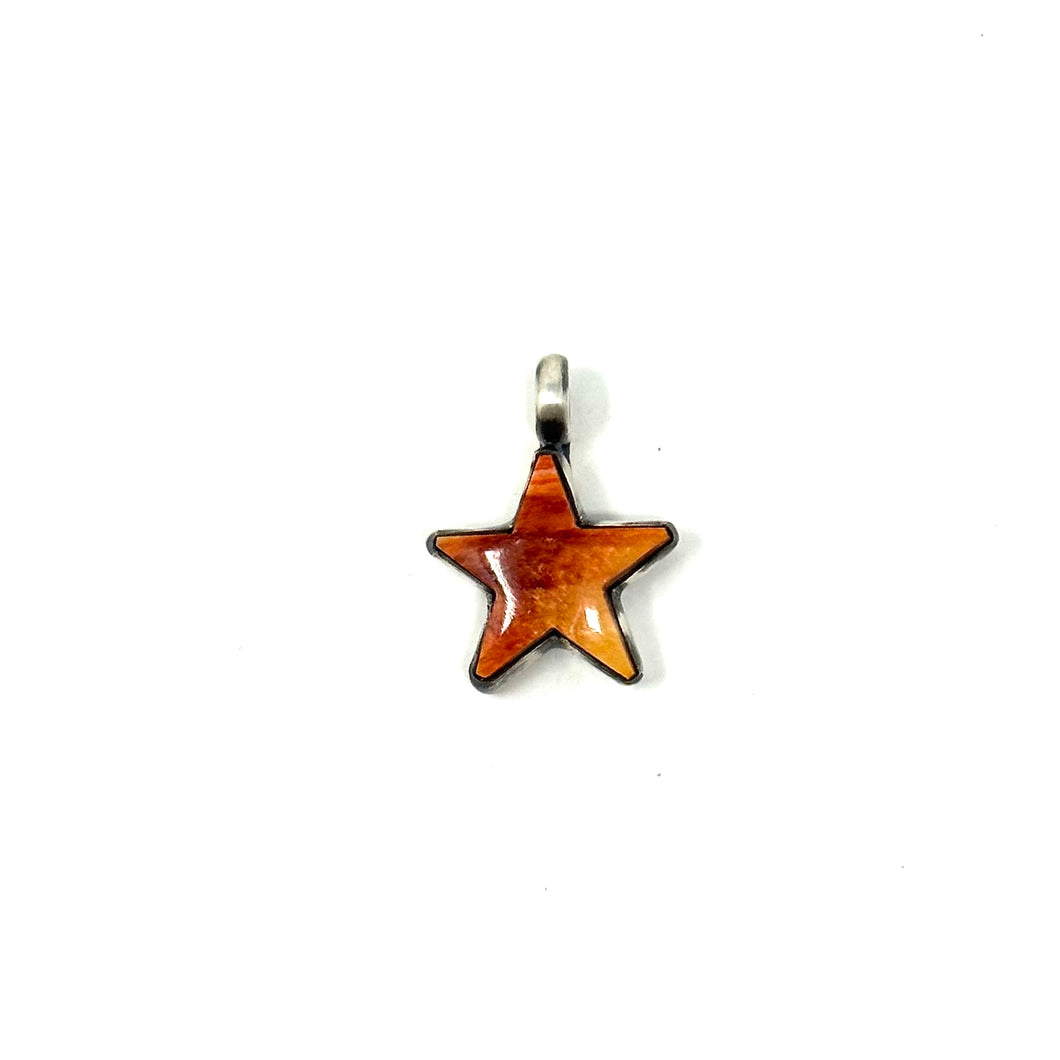 Orange Spiny Star Pendant