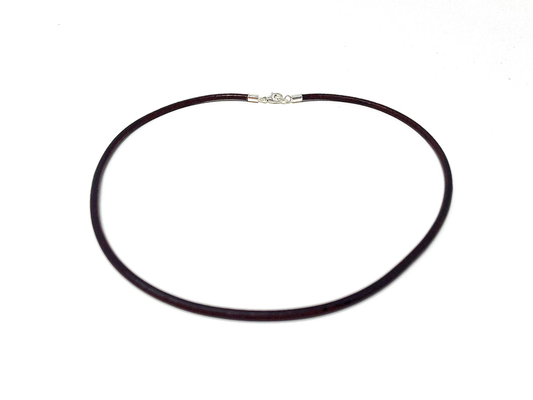 18”  Brown Leather Necklace