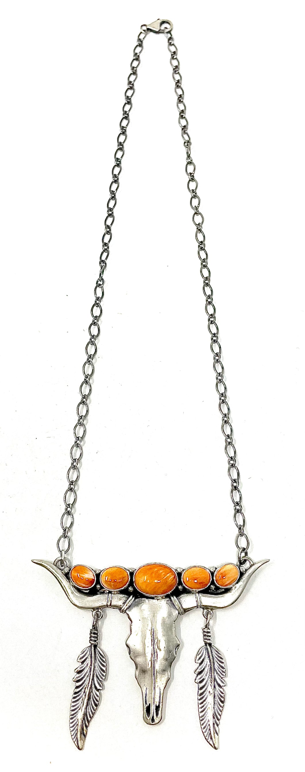 Orange Spiny Longhorn Necklace
