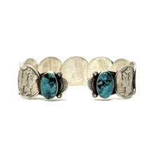 Load image into Gallery viewer, Turquoise Coin Cuff

