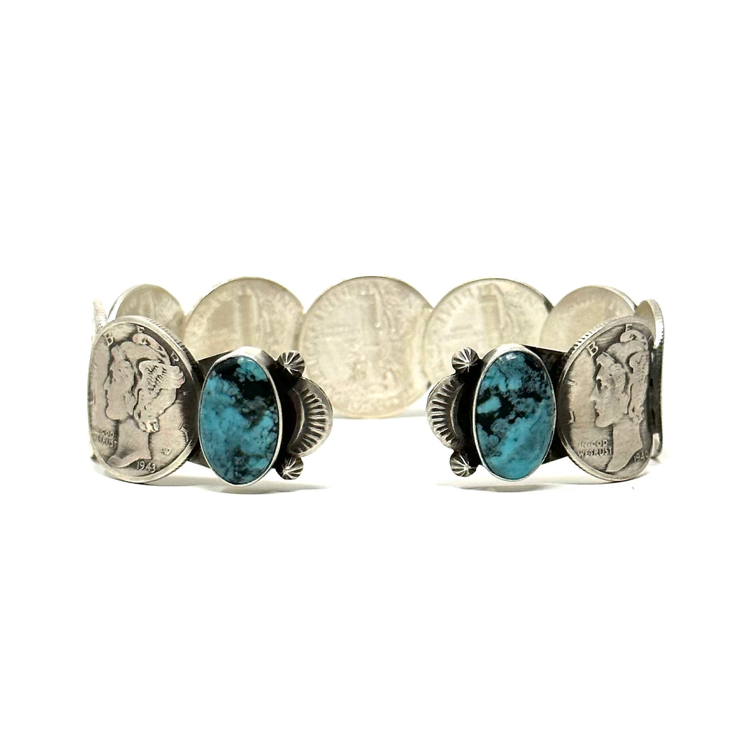 Turquoise Coin Cuff